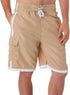 Sakkas Mens Contrast Stripes Skate Surf Board Short / Swim Trunks