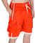 Sakkas Mens Contrast Stripes Skate Surf Board Short / Swim Trunks