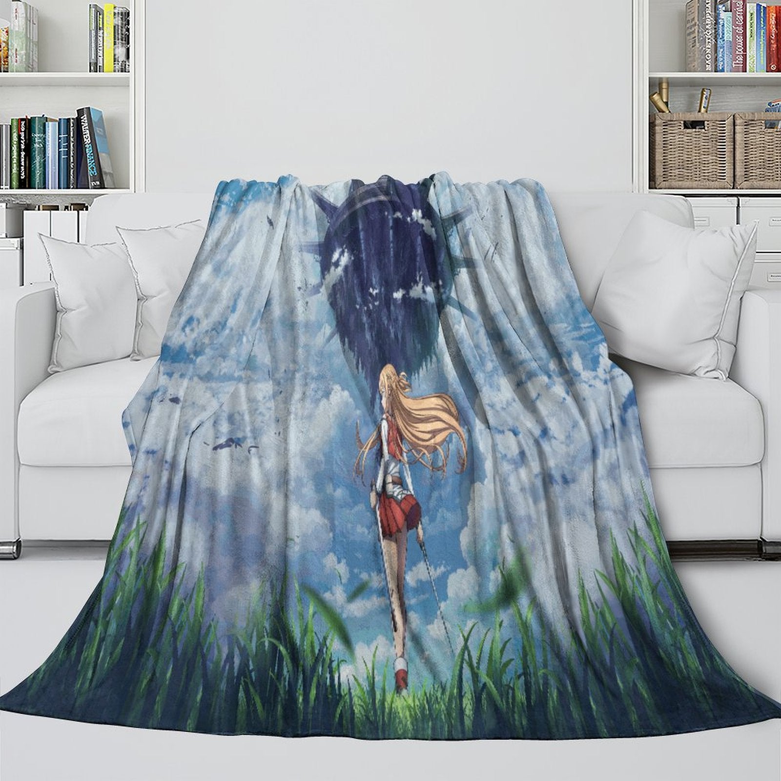 Sword Art Online Blanket Flannel Throw Kids Room Decoration