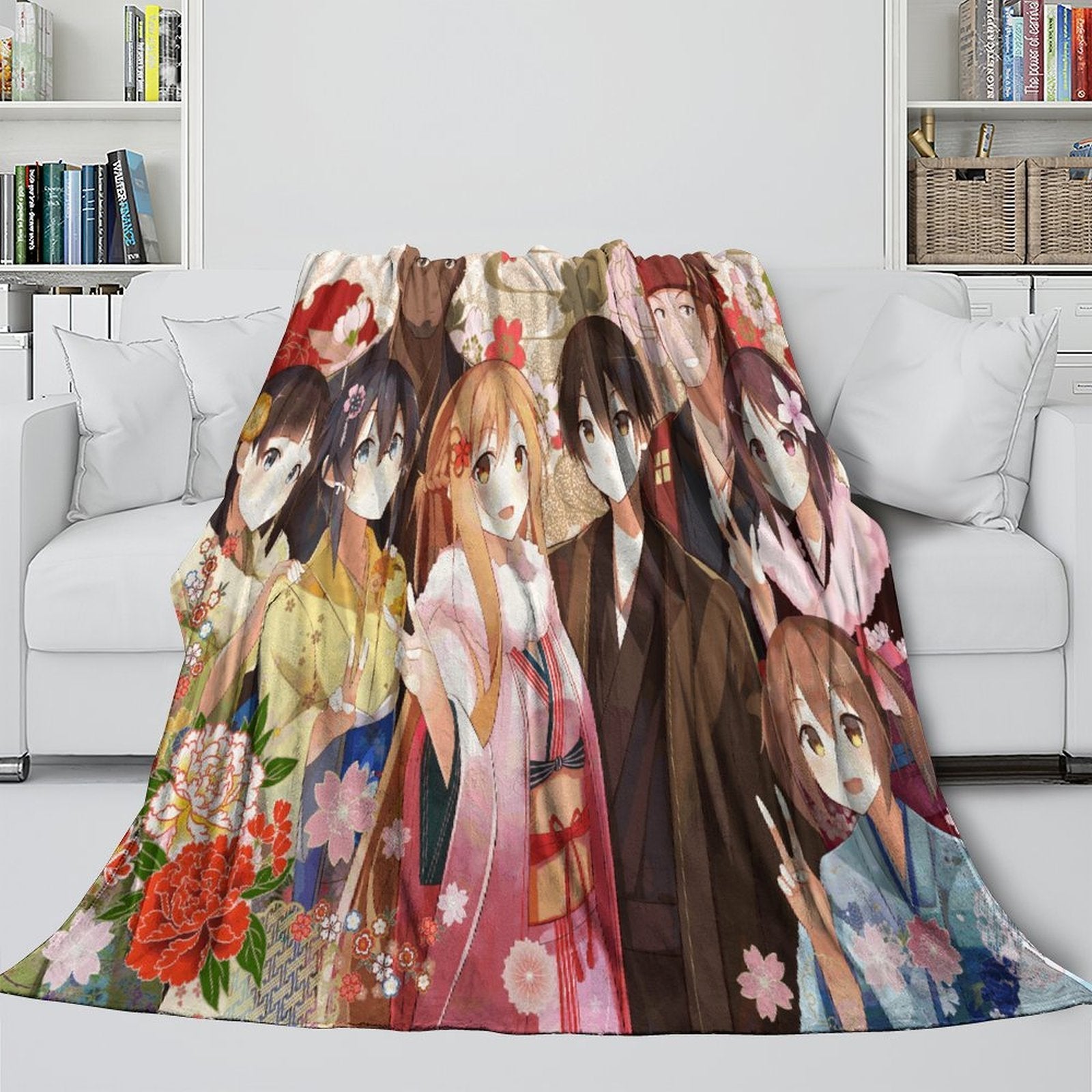 Sword Art Online Blanket Flannel Throw Kids Room Decoration