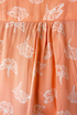 Ginkgo Leaf Shirtdress in Peach + Cream