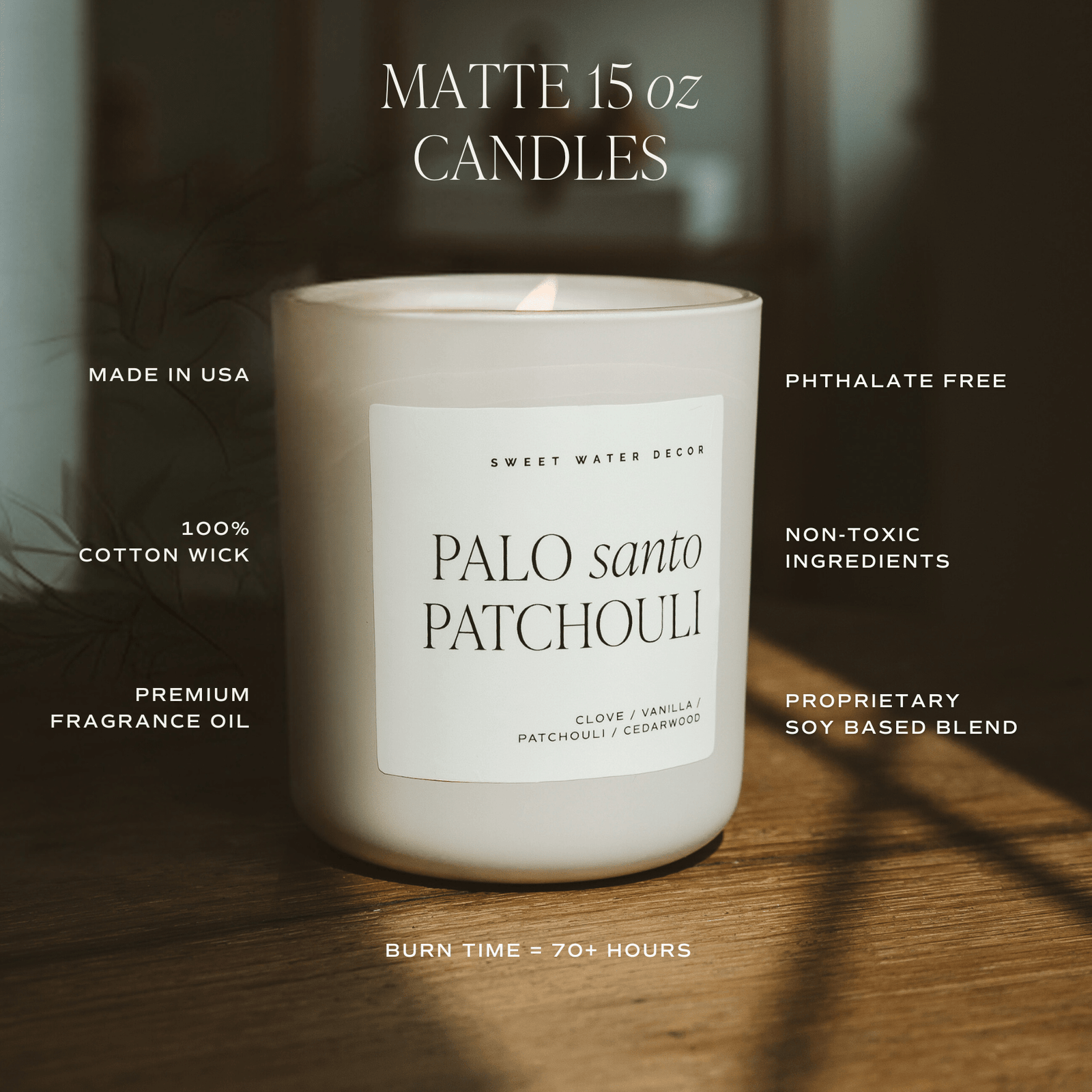 Favorite Sweater Soy Candle - Tan Matte Jar - 15 oz