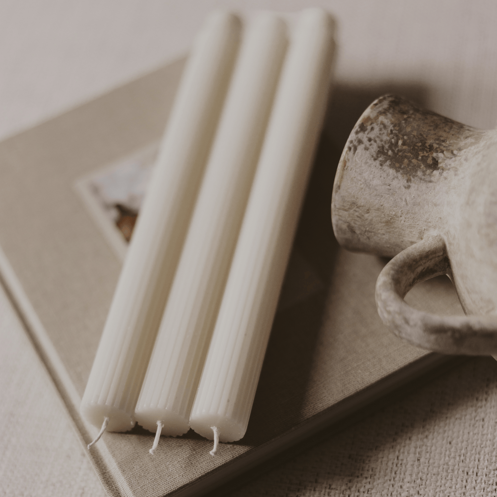 Fluted Taper Candles - Set of 3