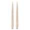Cream Tree Taper Candles - Set of 2