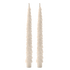 Cream Tree Taper Candles - Set of 2