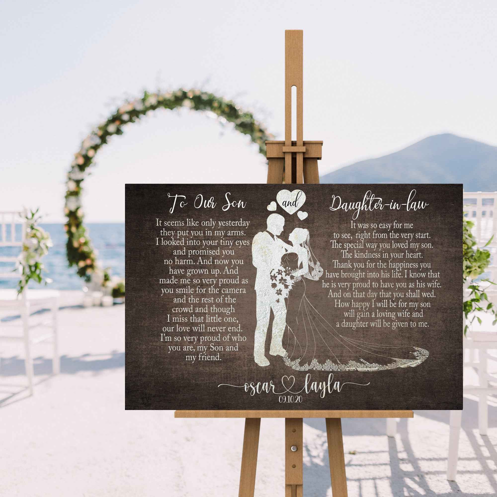 To My Son and Daughter In Law Sign