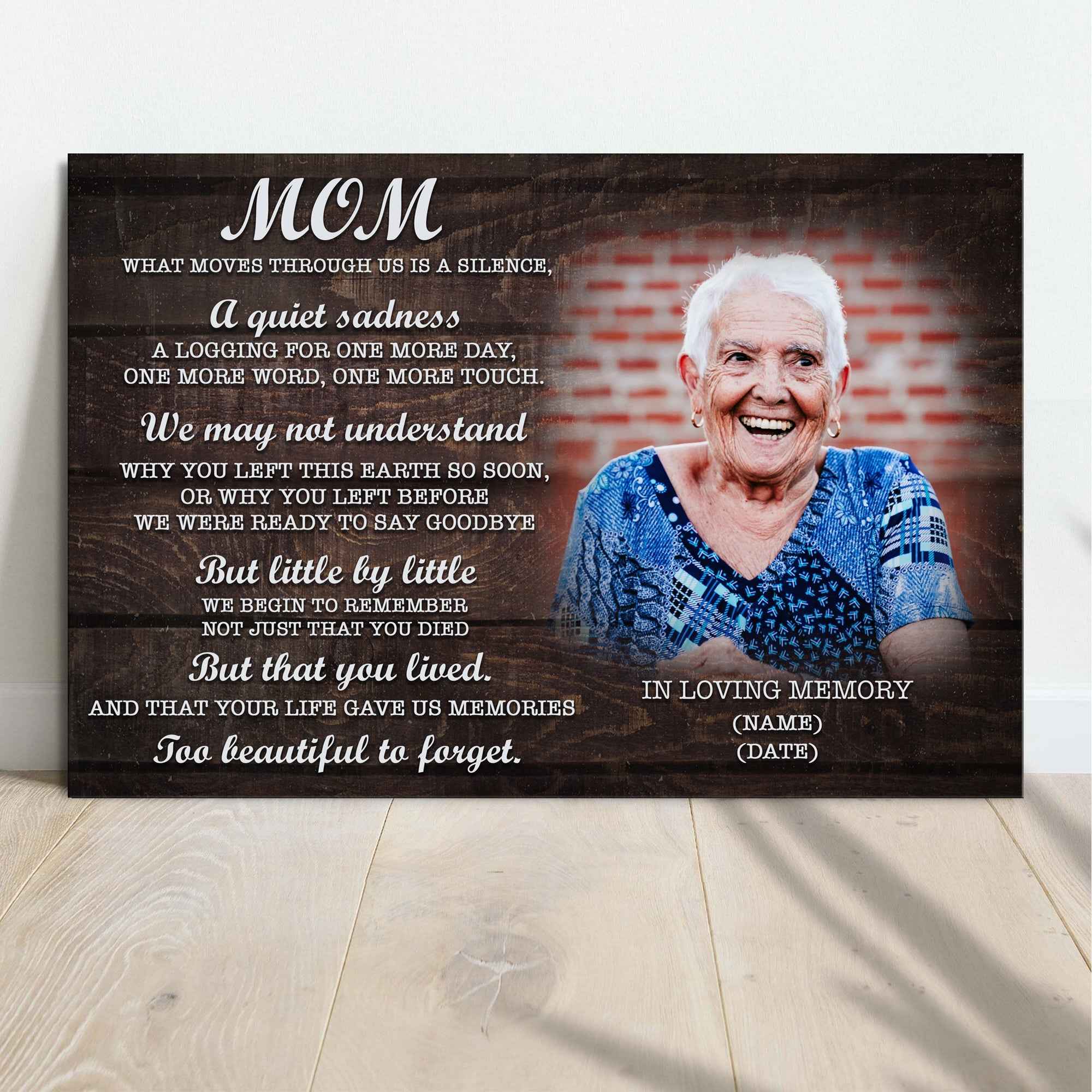 Mom, You're Too Beautiful To Forget Happy Mother's Day Sign