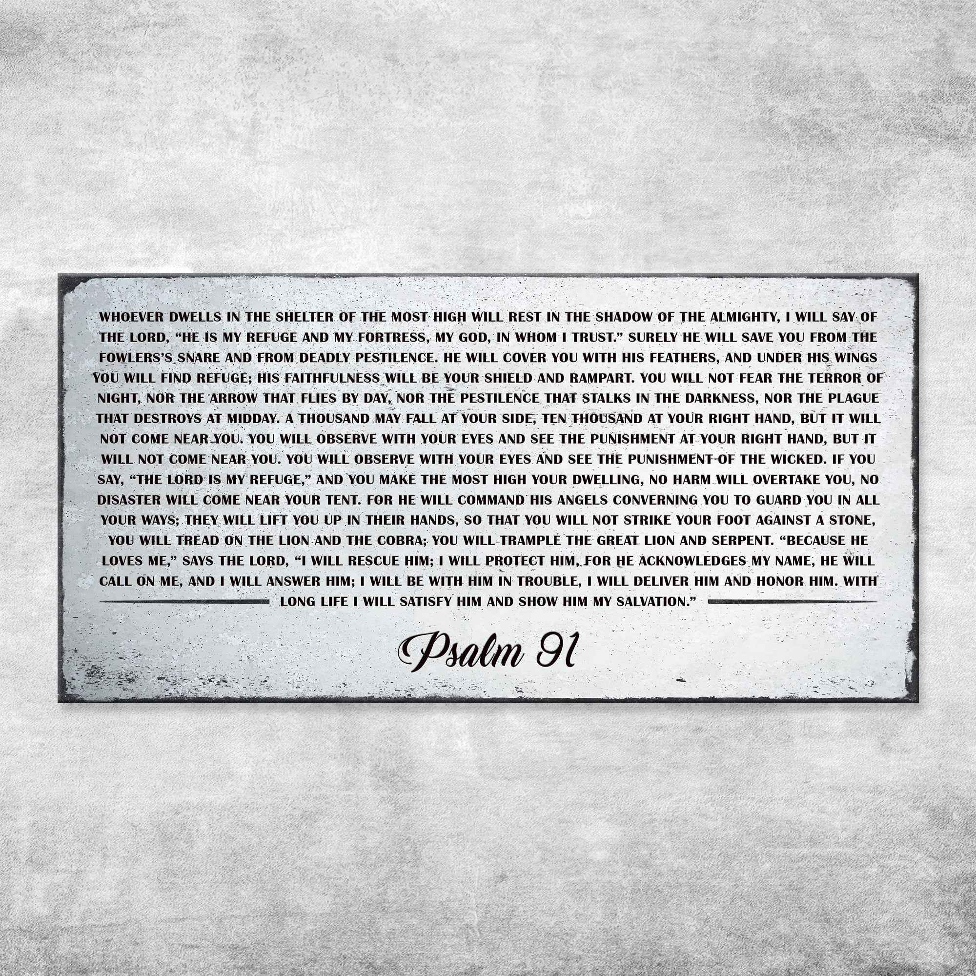 Psalm 91: 'Whoever Dwells in the Shelter of the Most High' Sign - Inspirational Christian Wall Art , Religious Decor