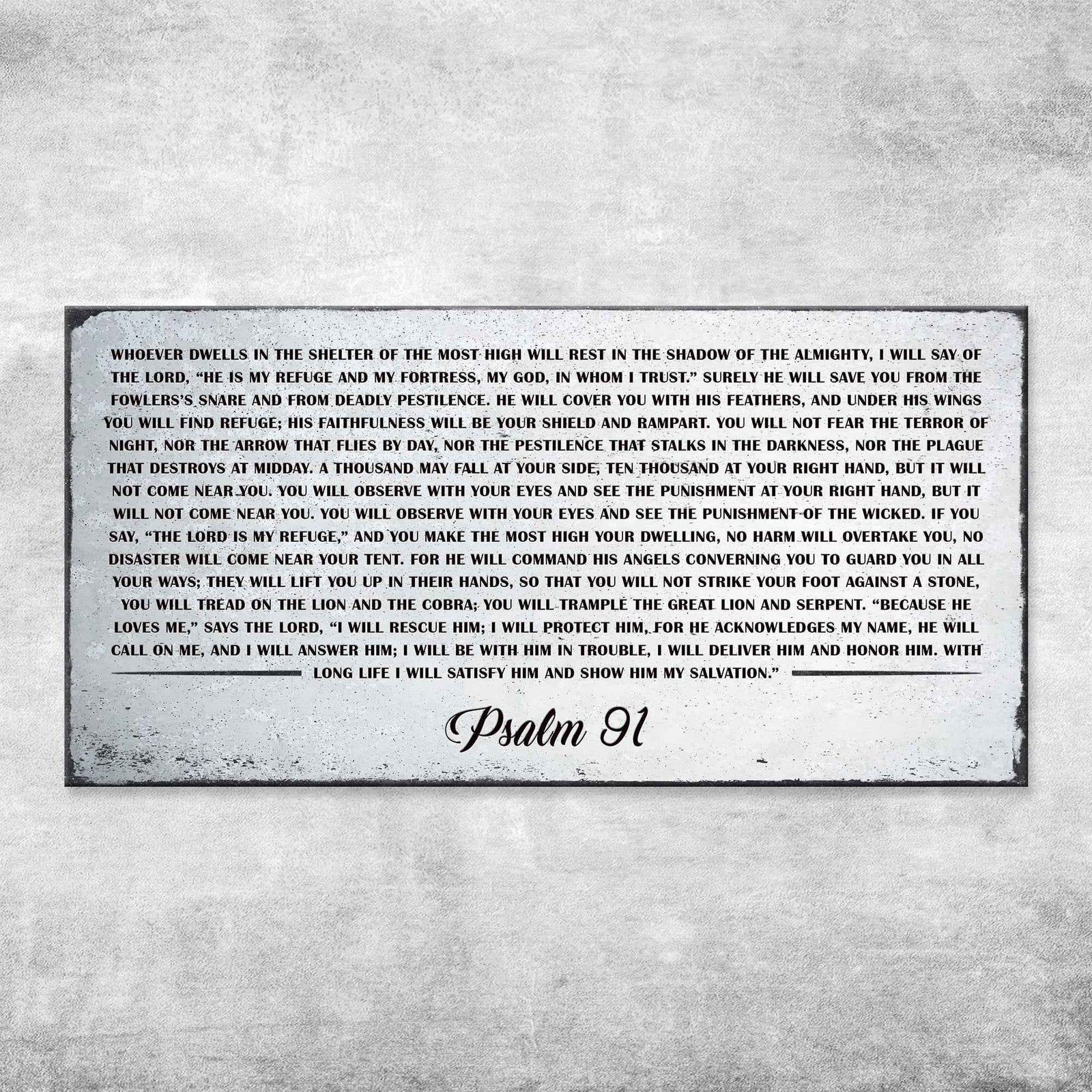 Psalm 91: 'Whoever Dwells in the Shelter of the Most High' Sign - Inspirational Christian Wall Art , Religious Decor