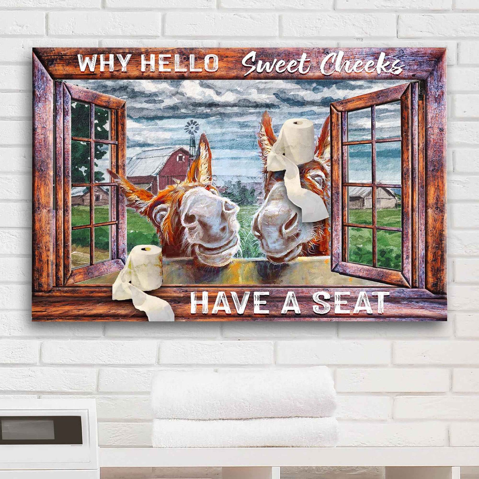 Have A Seat Sweet Cheeks Bathroom Sign II