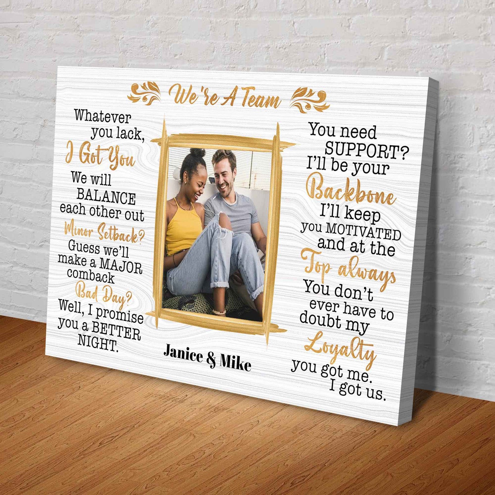 We're A Team Couple Sign IV