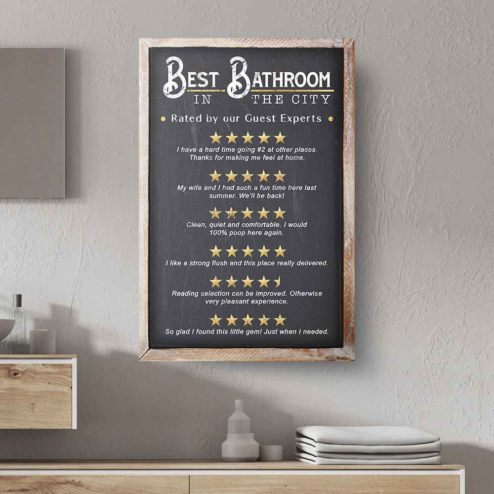 Best Bathroom In The City Sign II