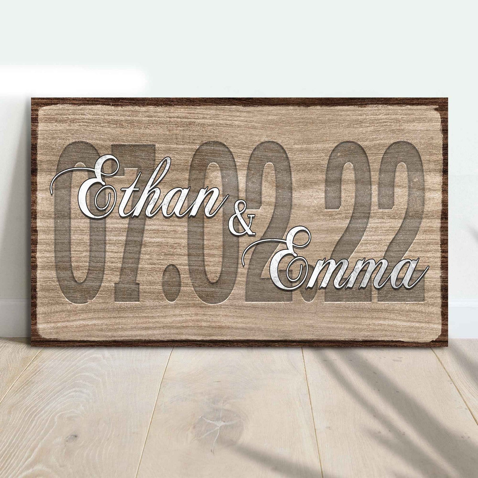 Couple Wedding Date Sign