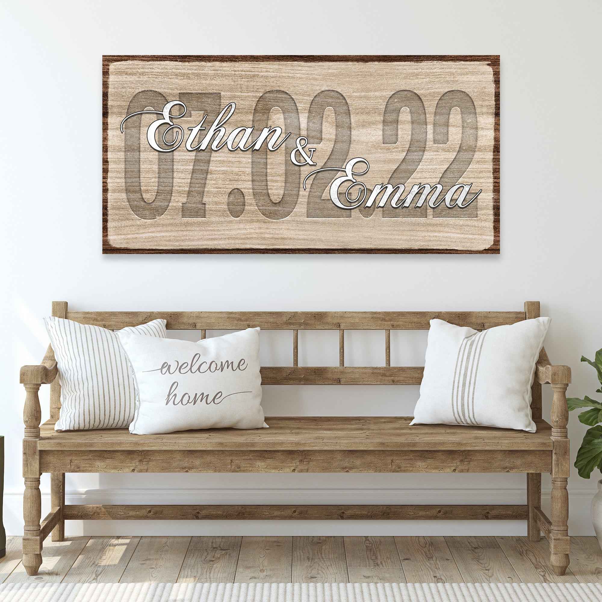 Couple Wedding Date Sign
