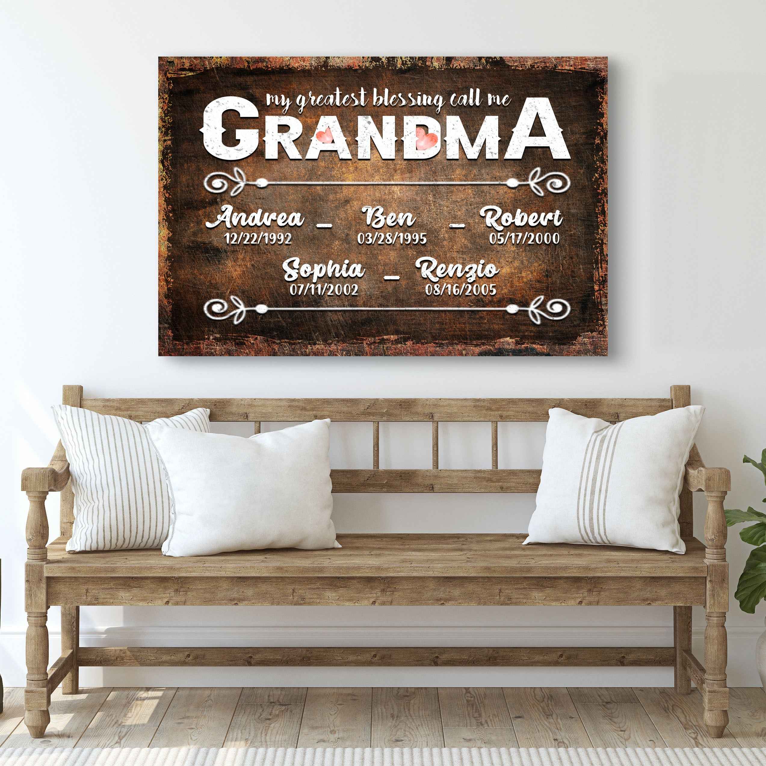 My Greatest Blessing Call Me Grandma Happy Mother's Day Sign II
