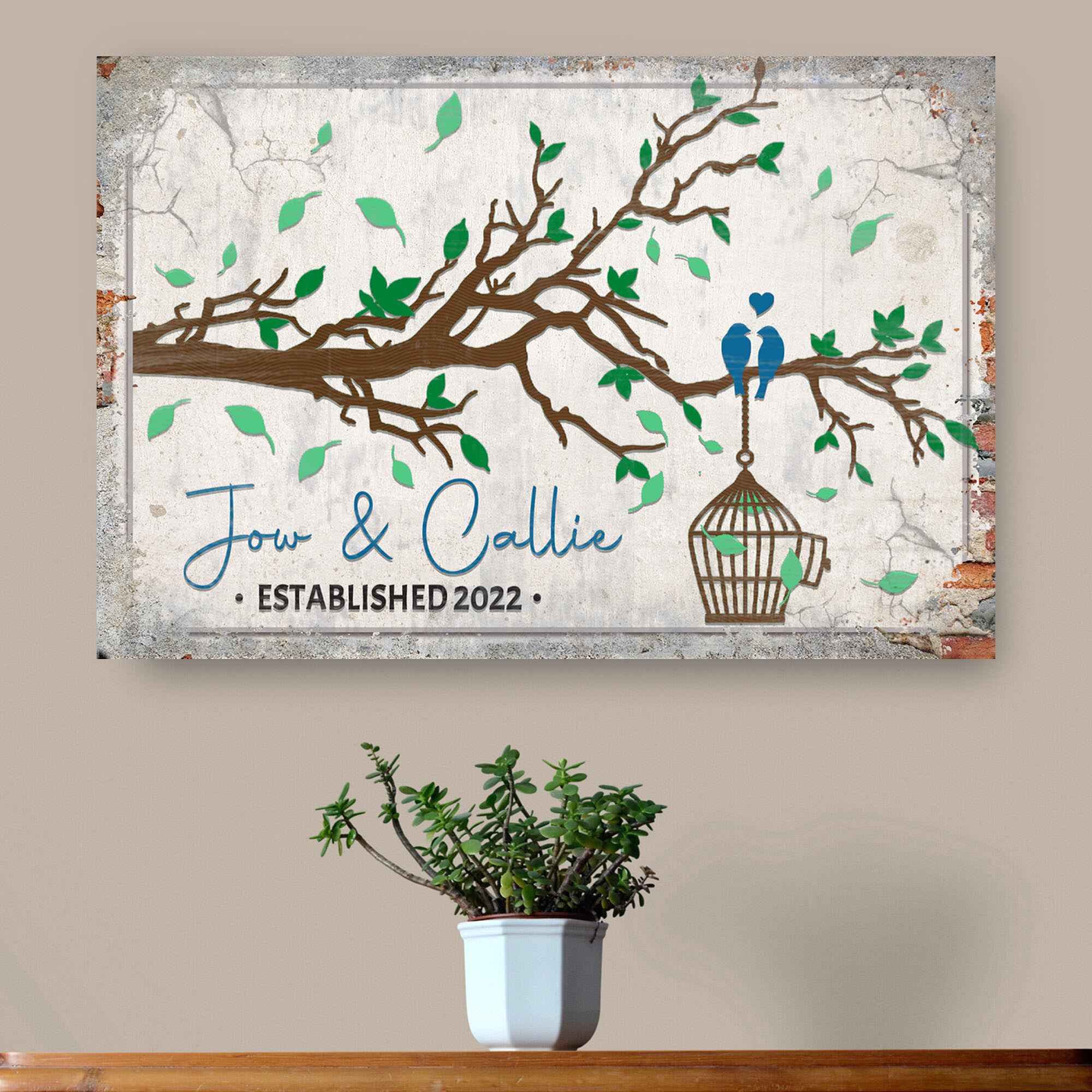 Love Birds Couple Sign