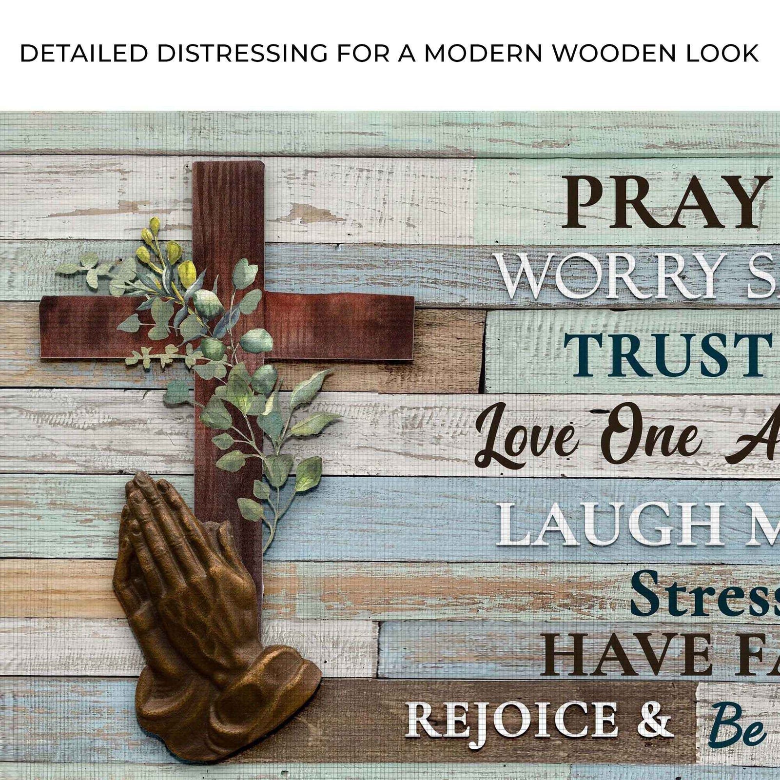 Trust God Love One Another Sign
