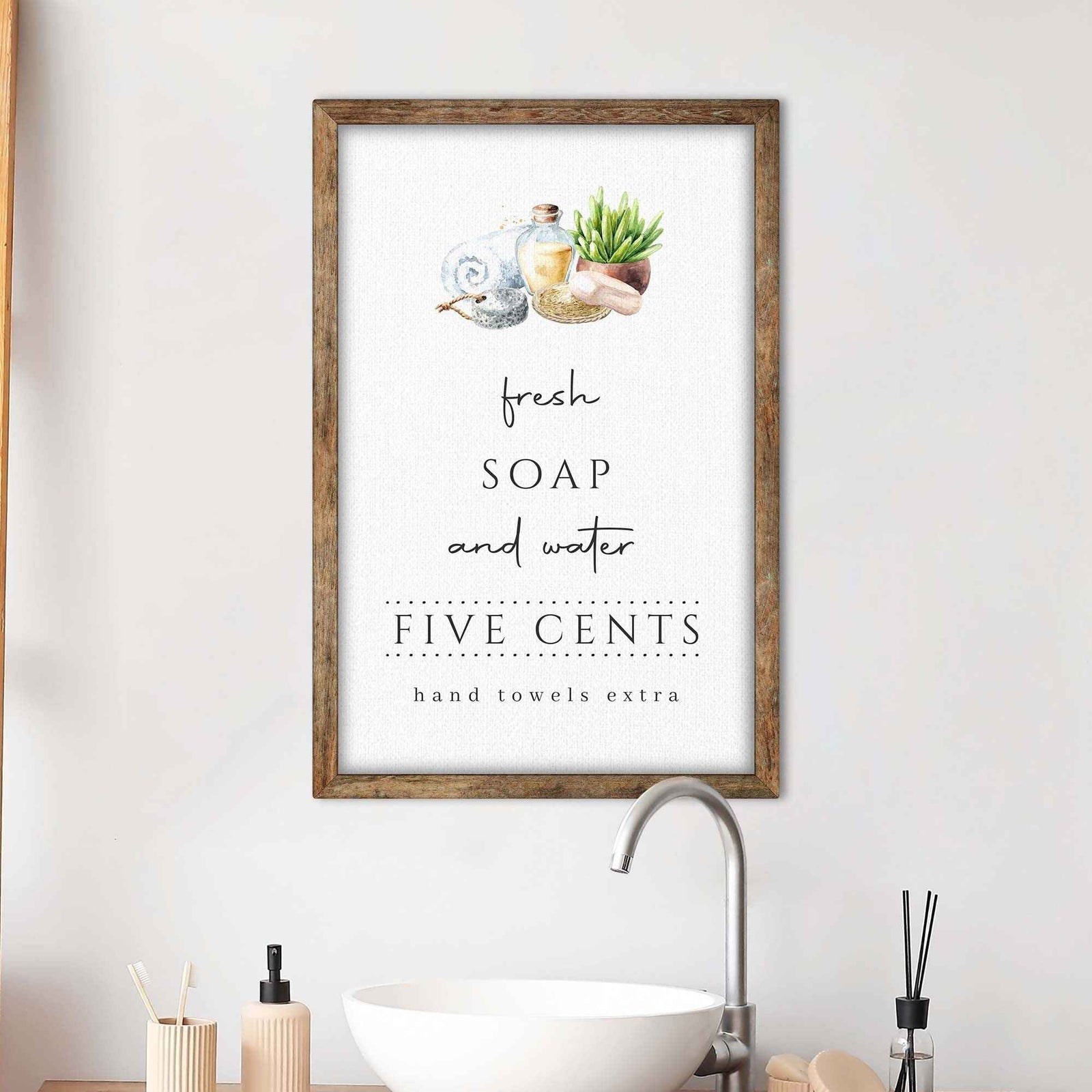 Fresh Soap And Water Bathroom Sign III