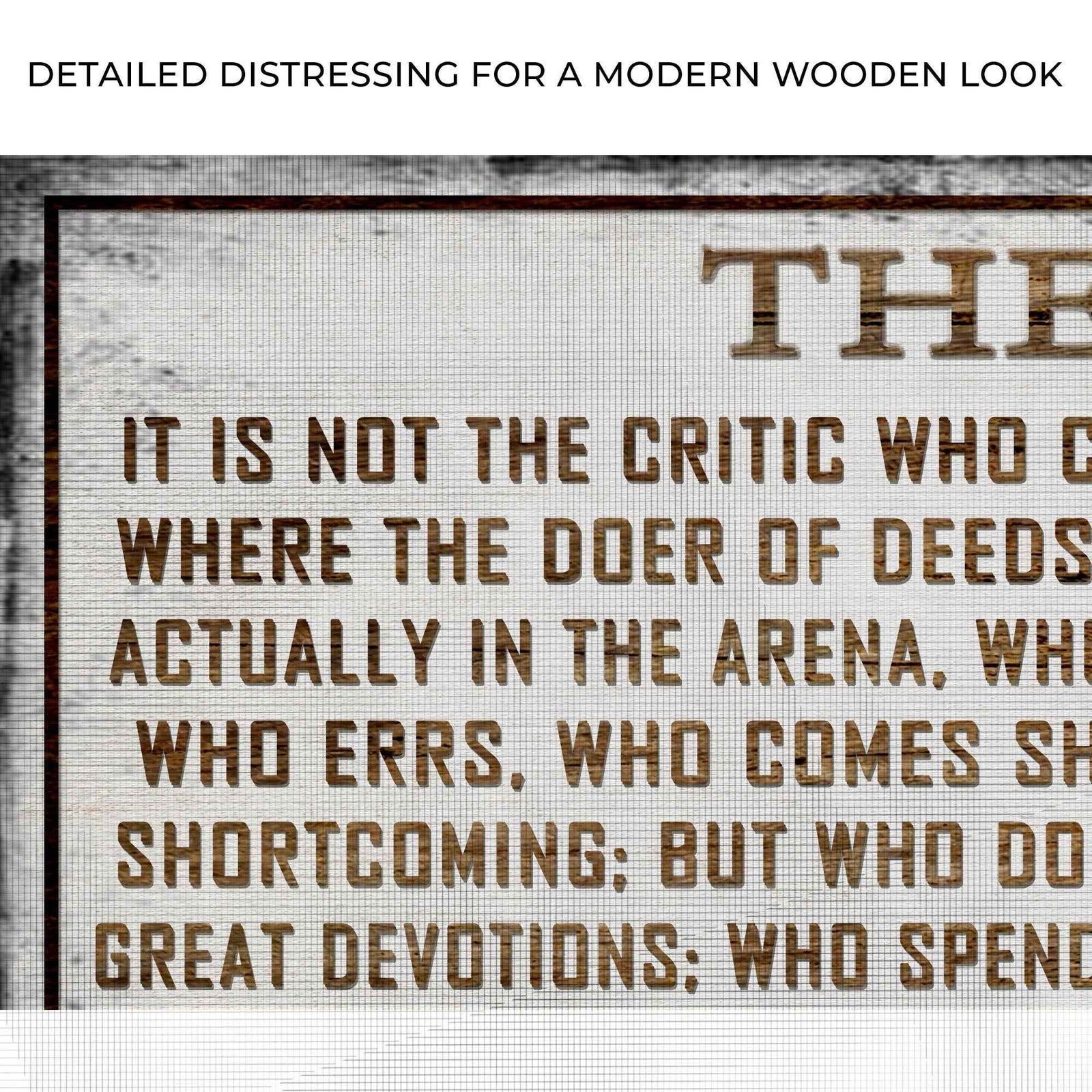 The Man In The Arena Sign VI