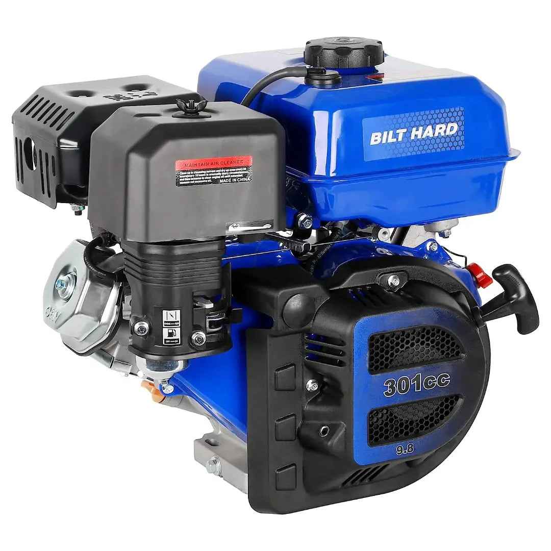 301cc 10HP Gas Powered Engine, Horizontal 4 Stroke OHV Gas Motor, Shaft 1