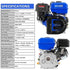 301cc 10HP Gas Powered Engine, Horizontal 4 Stroke OHV Gas Motor, Shaft 1" Diameter, 3.48" Length, 1/4" Keyway
