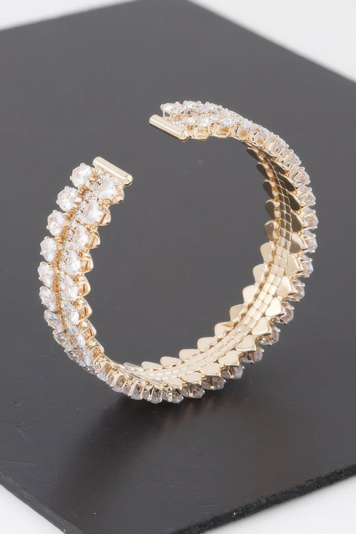 THE VESSEL Double Jeweled Cuff Bracelet: NYFW BYMANYC ® New York