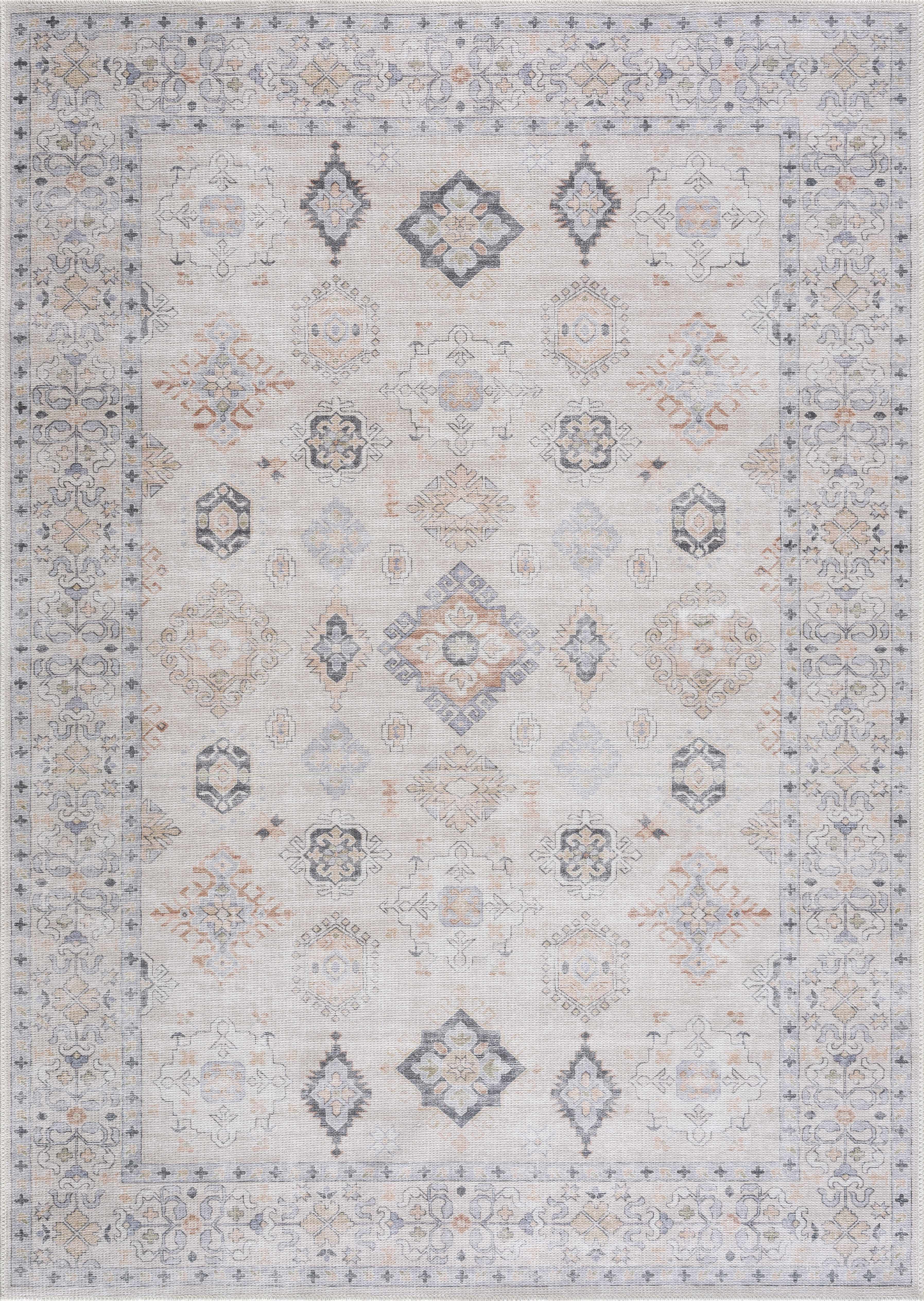 Beige Beckett Vintage Washable Area Rug - Clearance