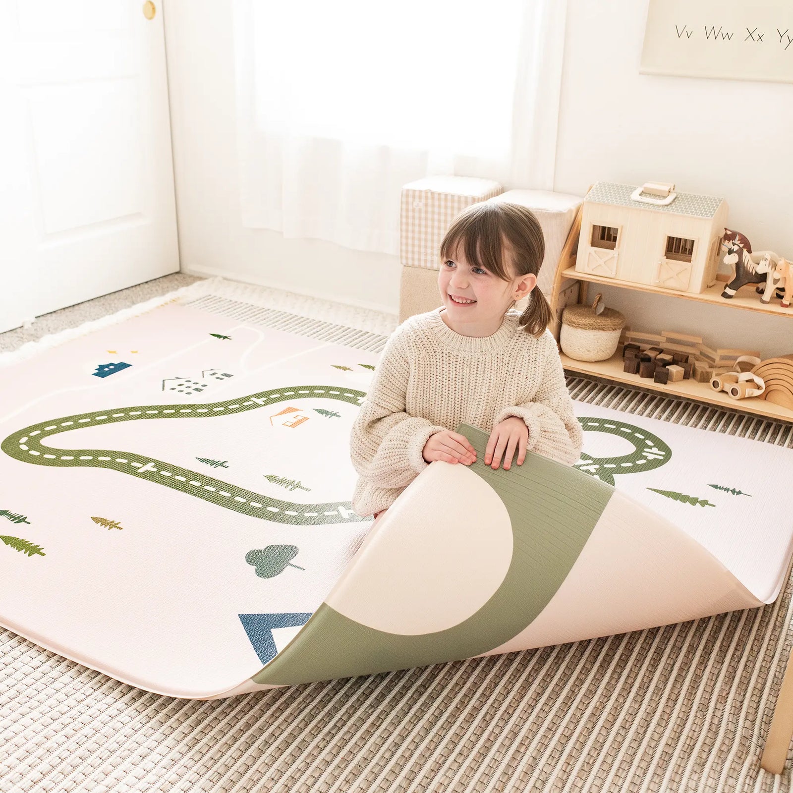 Tiny Land Double-Sided Baby Playmat Forest Track Wonder