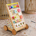 Tiny Land Baby Push Walker, Wooden Baby Walker for Girls, Adjustable Speed Walkers for Baby Boys, Montessori Walker Toy, Baby Activity Center, Push Toys for Kids Development (Rainbow)