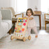 Tiny Land Baby Push Walker, Wooden Baby Walker for Girls, Adjustable Speed Walkers for Baby Boys, Montessori Walker Toy, Baby Activity Center, Push Toys for Kids Development (Rainbow)