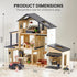 Tiny Land® Sweetwood Edge Dollhouse & Wooden Dollhouse Garage