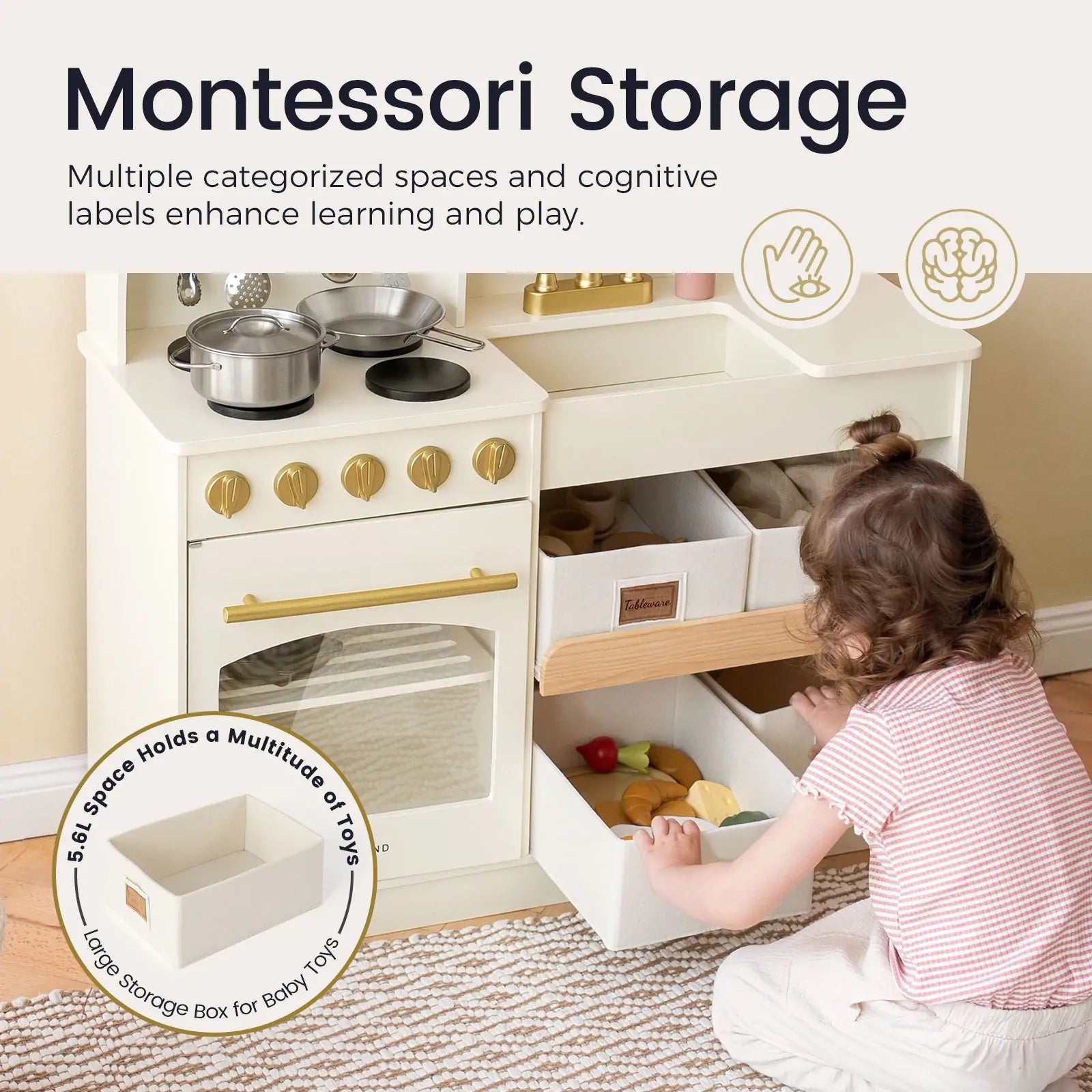 Tiny Land Serenity Play Kitchen - Cream