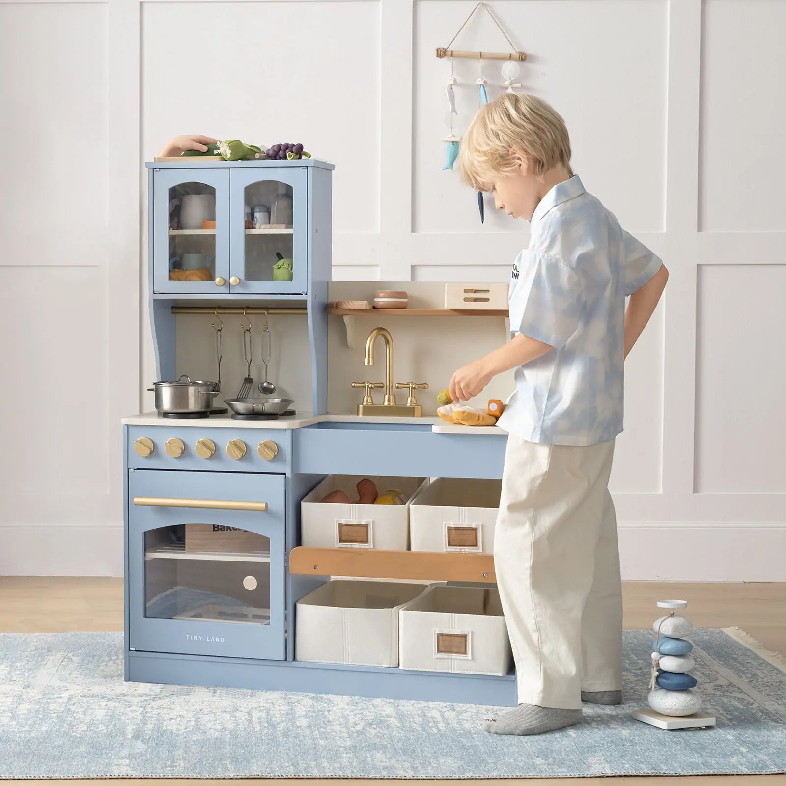 Tiny Land Serenity Play Kitchen - Lagoon Blue