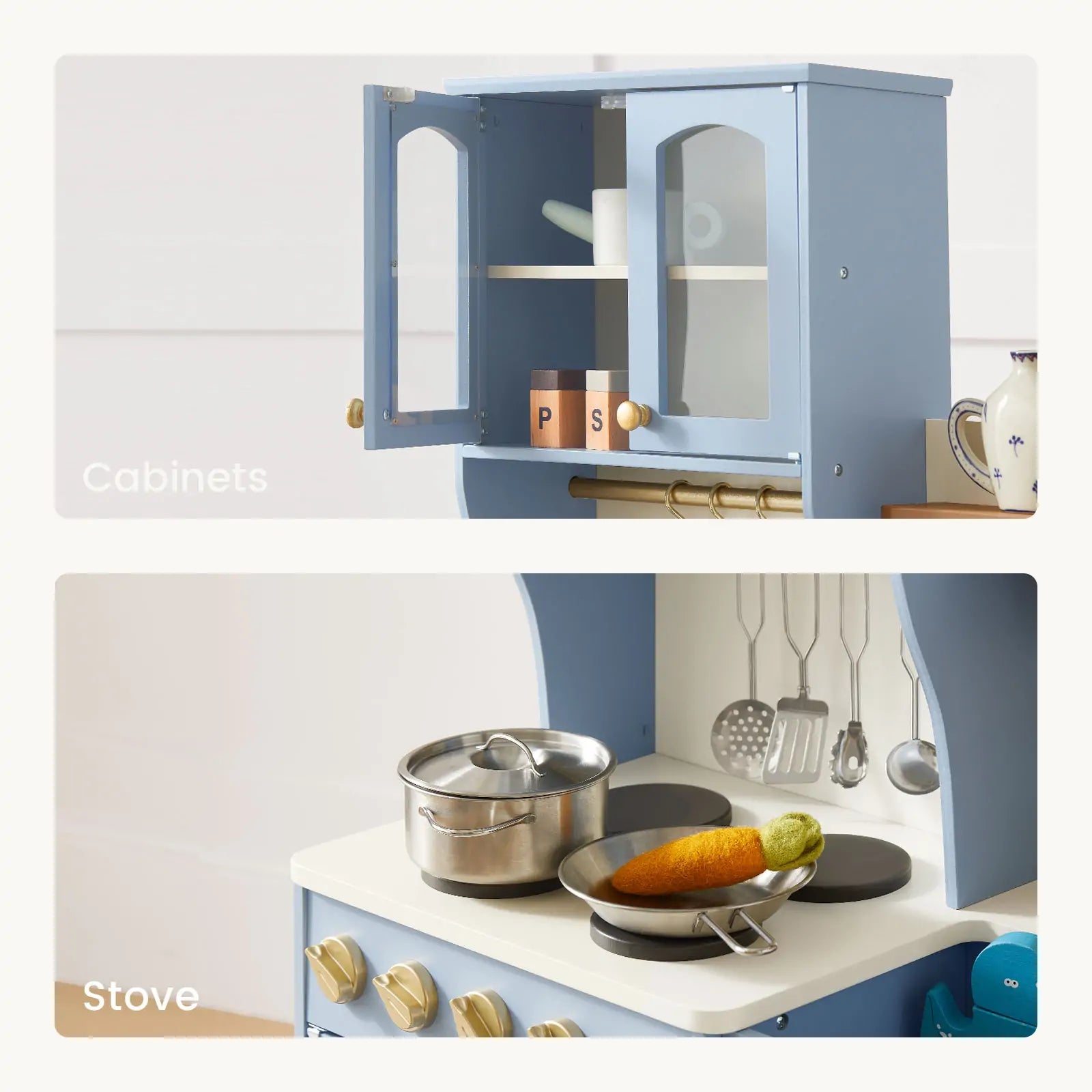 Tiny Land Serenity Play Kitchen - Lagoon Blue