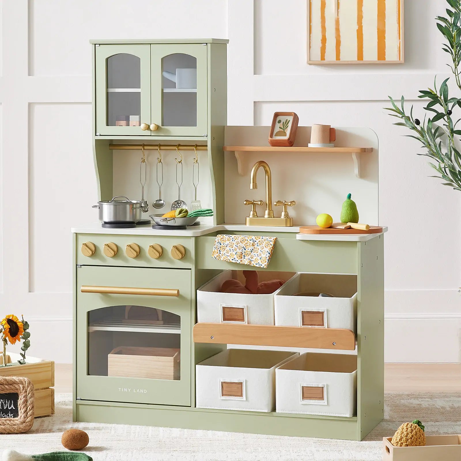 Tiny Land Serenity Play Kitchen - Sage Green