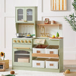 Tiny Land® Wooden Play Kitchen with Storage for Creative Toddlers