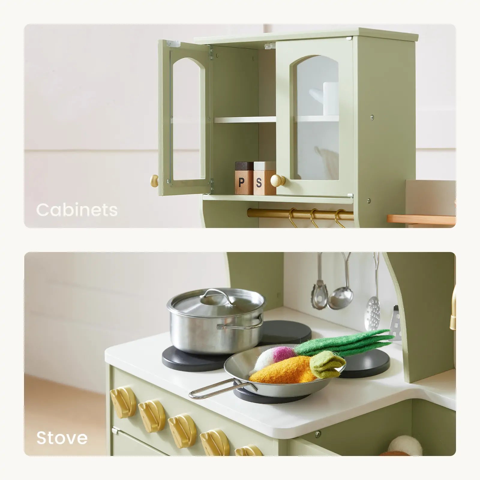 Tiny Land Serenity Play Kitchen - Sage Green