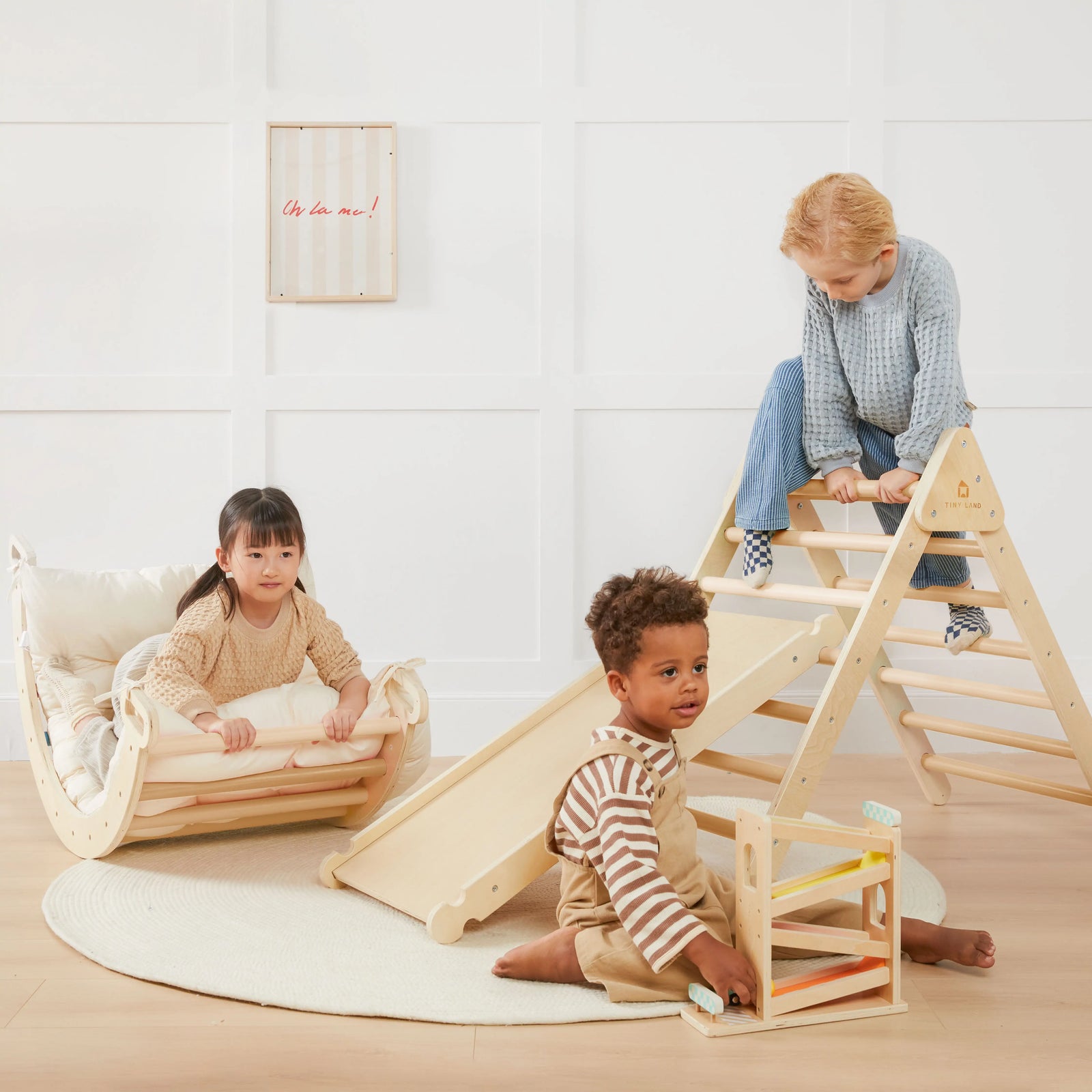 Tiny Land 7-in-1 Montessori Climbing Set with Play Pad