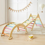 Tiny Land® Pikler Triangle 7-in-1 Montessori Climbing Set