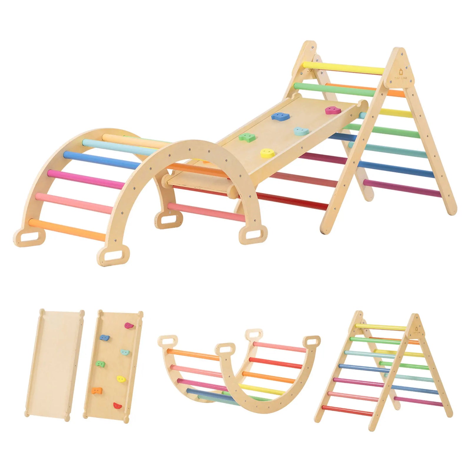 Tiny Land 7-in-1 Rainbow Climbing Set