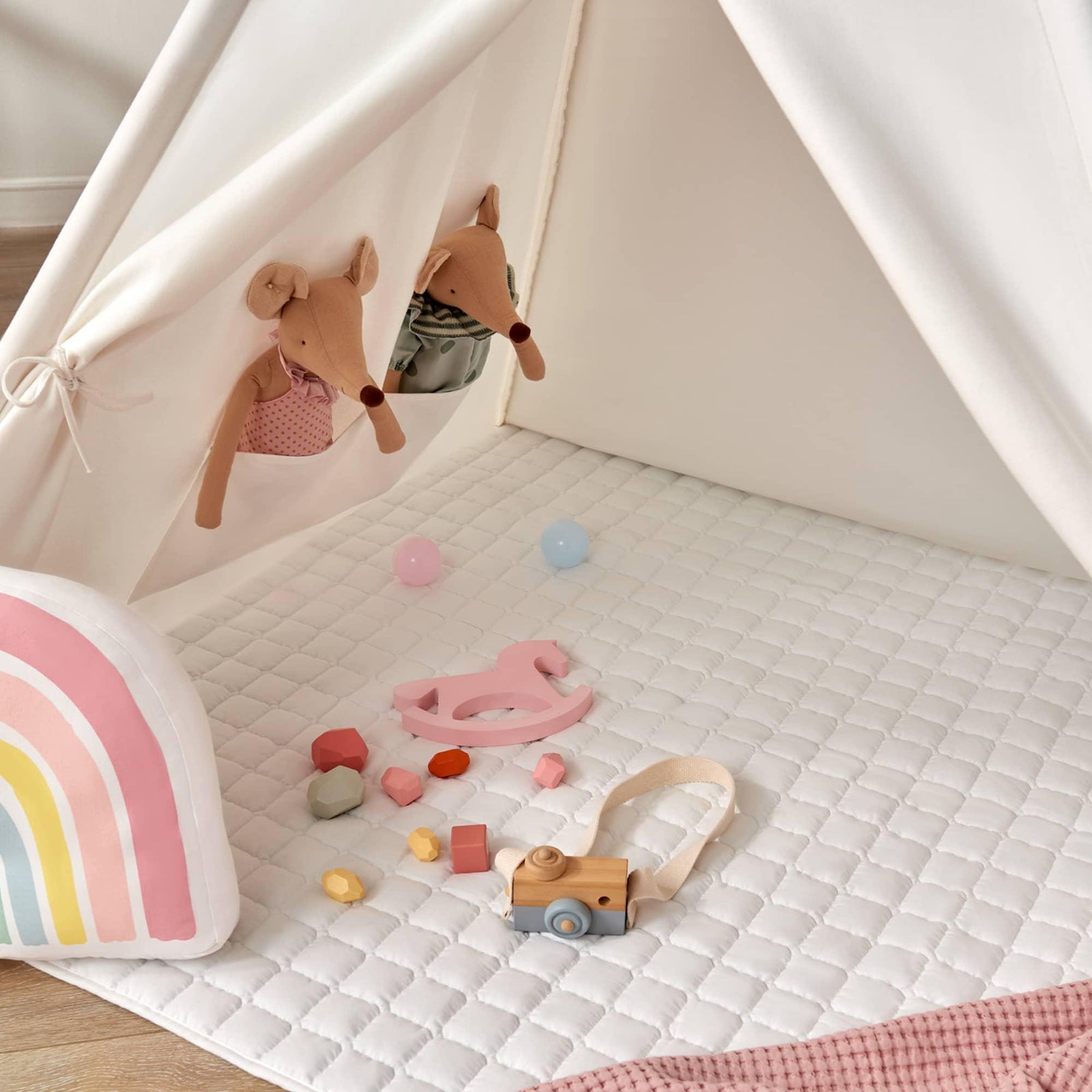 Tiny Land Teepee for Kids with Mat