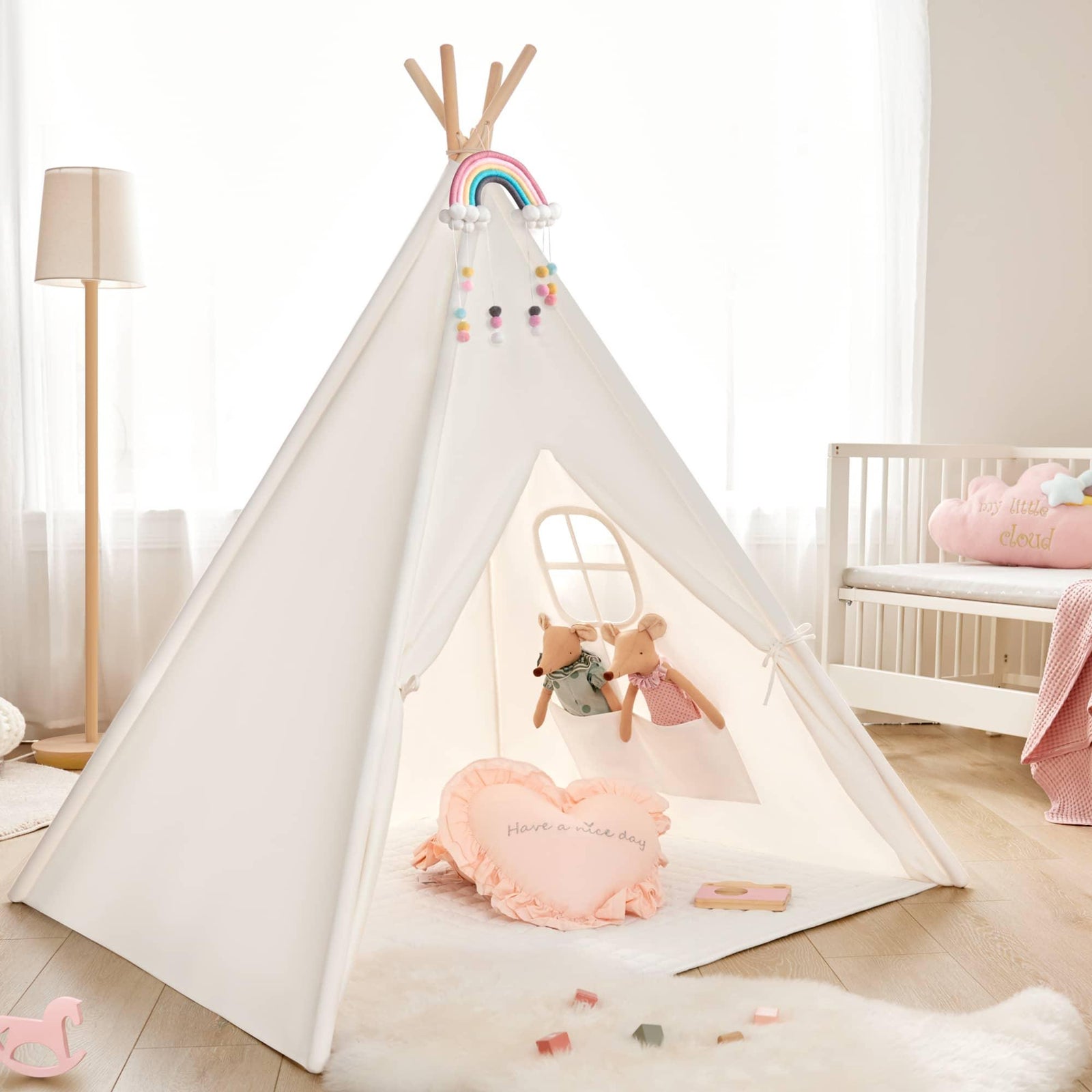 Tiny Land Teepee for Kids with Mat