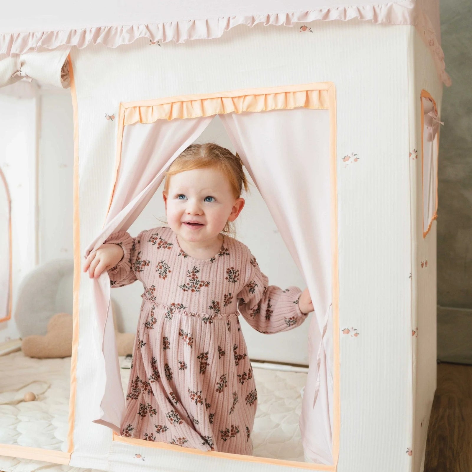 Tiny Land Sweet Citrus Kid's Play Tent -  Creamy white/pink