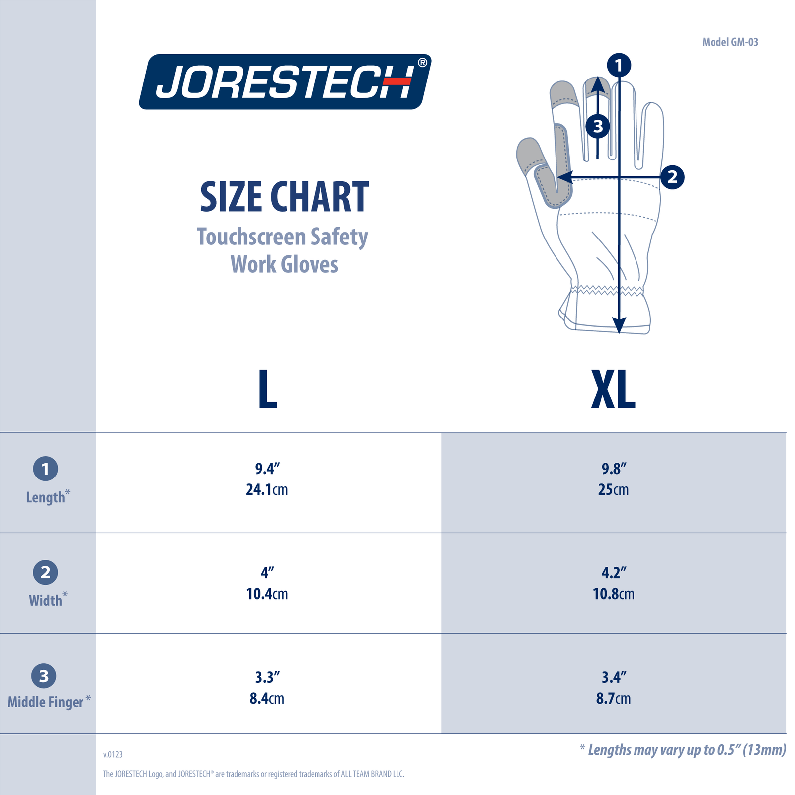 Touchscreen Safety Work Gloves – Pack of 3