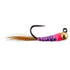 Tungsten Bead Hot Spot Purple Perdigon Tactical Jig Spanish Czech Euro Nymph Fly - 6 Flies Size 18