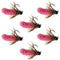 Tungsten Bead Hot Pink Mop Fly Tactical Jig Czech Euro Nymph Barbless Fly 6 Flies - Size 14