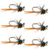 Tungsten Bead Tactical Jig Copper John Czech Nymph Euro Nymphing Fly - 6 Flies Size 14