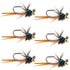 Tungsten Bead Tactical Jig Copper John Czech Nymph Euro Nymphing Fly - 6 Flies Size 12
