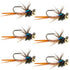 Tungsten Bead Tactical Jig Copper John Czech Nymph Euro Nymphing Fly - 6 Flies Size 16