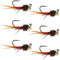 Tungsten Bead Tactical Jig Copper John Red Czech Nymph Euro Nymphing Fly - 6 Flies Size 16